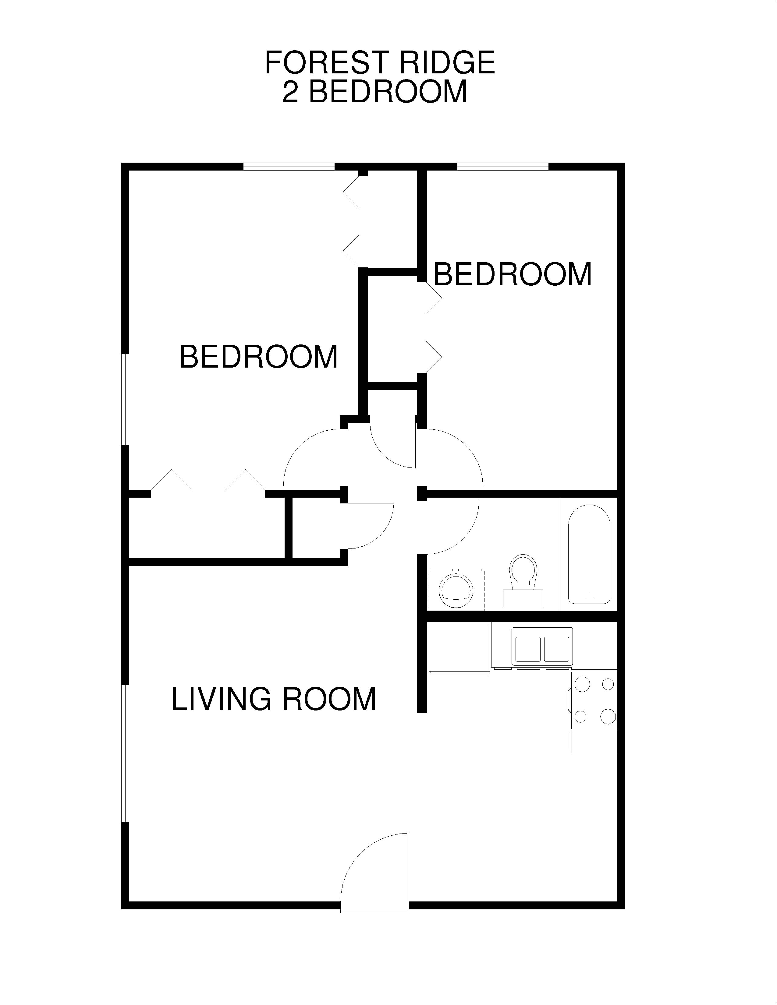 Forest Ridge Apartments, one and two bedroom apartments, North